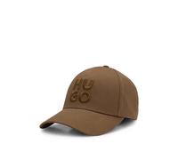 HUGO Casquette en twill de coton à logo superposé brodé - Style Jude-Stacked, 50533409 Marron pcs.