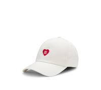 HUGO Casquette en twill de coton avec logo cœur - Style Cara-Valentine, 50557038 Blanc pcs.