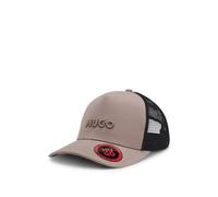 HUGO Casquette en twill de coton avec panneaux en mesh - Style Marsel-Trucker, 50535942 Brun chiné pcs.
