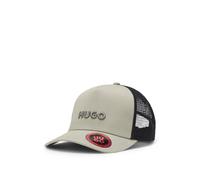 HUGO Casquette en twill de coton avec panneaux en mesh - Style Marsel-Trucker, 50535942 Chaux pcs.