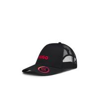 HUGO Casquette en twill de coton avec panneaux en mesh - Style Marsel-Trucker, 50535942 Noir pcs.