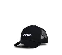 HUGO Casquette en twill de coton avec panneaux en mesh - Style Marsel-Trucker, 50535942 Noir pcs.