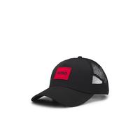 HUGO Casquette style camionneur en twill avec étiquette logotée rouge - Style Kody-PL, 50519398 Noir pcs.