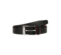 HUGO Ceinture en cuir verni avec doublure rouge - Style BARNEY, 50541174 Noir 80