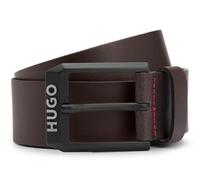 HUGO Ceinture brun foncé en cuir pour homme - Gelio-B Sz40 Leather Belt Darkbrown 300947 80 cm