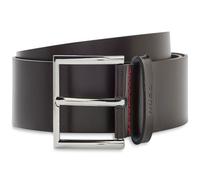 HUGO Ceinture brun foncé en cuir pour homme - Giaspo Sz40 Leather Belt Dark Brown 250005 80 cm