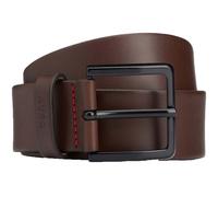 HUGO Ceinture brun foncé en cuir pour homme - Gionio Sz40 Leather Belt Dark Brown 291179 120 cm