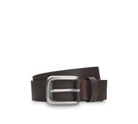 HUGO Ceinture de costume en cuir avec boucle à logo gravé - Style GO-Belt_Sz30, 50572842 Marron foncé 100