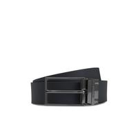 HUGO Ceinture en cuir à passant argenté pourvu d’un logo gravé - Style Gruffy_Or35, 50548365 Noir pcs.