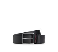 HUGO Ceinture en cuir avec boucle à logo gravé - Style Geek_Sz35, 50496596 Noir 100