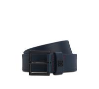 HUGO Ceinture en cuir avec passant à logo revisité - Style Giove-HU-GO-St_Sz35, 50522495 Bleu foncé 90