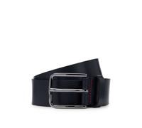 HUGO Ceinture en cuir grainé à surpiqûres rouges - Style Gerik_Sz35, 50491997 Bleu foncé 80