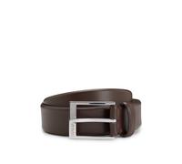 HUGO Ceinture en cuir grainé avec bouclerie argentée - Style Gellot_Sz35, 50541175 Marron foncé 115