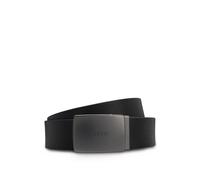 HUGO Ceinture en cuir italien avec boucle plate à logo gravé - Style Giacyl_Os35, 50553993 Noir pcs.