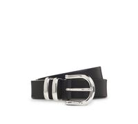 HUGO Ceinture en cuir italien avec double passant - Style Nora-MLoop_Sz30, 50542498 Noir 90
