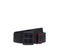 HUGO Ceinture en cuir italien avec passant à couture rouge - Style Gebbol-REDst_Sz35, 50558777 Noir 85