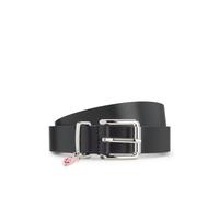 HUGO Ceinture en cuir italien avec passant orné d’une breloque logo empilée - Style Palm-Vcharm_Sz25, 50558804 Noir 70