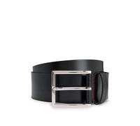 HUGO Ceinture en cuir lisse avec garniture en métal poli - Style Giaspo_Sz40, 50541171 Noir 80
