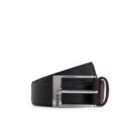 HUGO Ceinture en cuir verni avec doublure rouge - Style BARNEY, 50541174 Noir 85