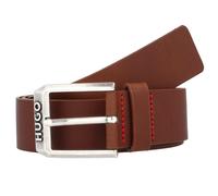 HUGO Ceinture 'Gelio' marron / argent, Taille 85