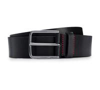 Hugo Ceinture Gerik Sz35 – Cuir italien, boucle à logo gravé – Noir 105 cm Homme