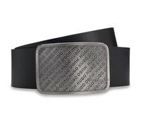HUGO Ceinture en cuir avec boucle plate à logo répétitif - Style Giacob_Sz40, 50563649 Noir 110