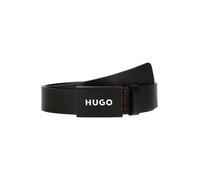HUGO Ceinture 'Gilao-Z' noir / blanc cassé, Taille 80