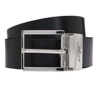 HUGO Ceinture noir brun foncé en cuir pour homme - Gifting Graym Gb30 Belt Black / Darkbrown 285168 115 cm
