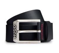 HUGO Ceinture noir en cuir pour homme - Gelio Sz40 Leather Belt 319277 115 cm