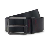 HUGO Ceinture noir en cuir pour homme - Gerik Lam Belt 317753 80 cm