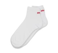 HUGO Lot de deux paires de chaussettes basses en coton mélangé - Style 2P SH LOGO CC, 50516396 Blanc 43-46