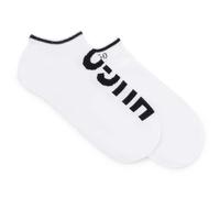 HUGO Lot de deux paires de chaussettes basses en coton mélangé à logos - Style 2P AS LOGO CC W, 50469274 Blanc 35-38