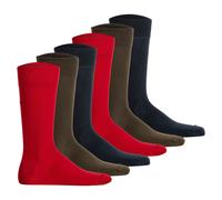 HUGO Chaussettes bleu marine / olive / rouge sang, Taille 35-38