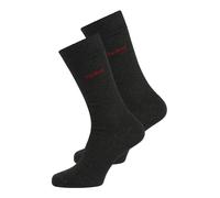 HUGO Chaussettes gris foncé / rouge, Taille 39-42