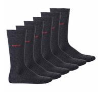 HUGO Chaussettes gris / rouge sang, Taille 39-42