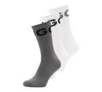 HUGO Chaussettes 'ICONIC' gris / noir / blanc, Taille 39-42