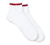 HUGO Lot de deux paires de chaussettes basses avec bande logotée - Style 2P SH TAPE CC, 50516390 Blanc 39-42