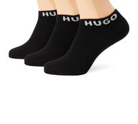 HUGO Lot de trois paires de chaussettes basses avec bords logotés - Style 3P AS UNI CC W, 50516407 Noir 35-38