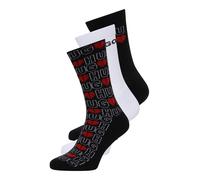 HUGO Chaussettes 'VALENTINE' rouge feu / noir / blanc, Taille 43-46