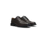 HUGO Chaussures à lacets en cuir avec détails perforés - Style Lysander_derb_sgbr, 50573092 Marron 41