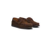 HUGO Chaussures bateau en mélange de cuirs suédés - Style Darcy_boat_hrysd, 50568851 Marron 46