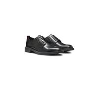 HUGO Chaussures derby en cuir avec détail logoté - Style Lysander_derb_bo, 50548654 Noir 44