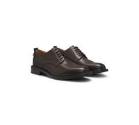 HUGO Chaussures derby en cuir avec logo en relief - Style Lysander_derb_ltst, 50569016 Marron foncé 46