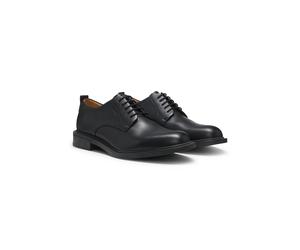 HUGO Chaussures derby en cuir avec logo en relief - Style Lysander_derb_ltst, 50569016 Noir 45