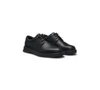 HUGO Chaussures derby en cuir grainé avec lacets à crochets - Style Lenner_derb_grhl, 50552558 Noir 41