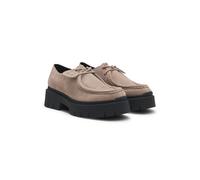 HUGO Chaussures derby en cuir suédé avec étiquette logotée amovible - Style Kris_Derby_SD, 50552698 Beige clair 40