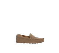 BOSS Hommes Noel Mocc Mocassins en Cuir suédé avec Finition Penny