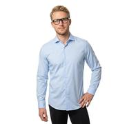Hugo Chemise Kason Slim Fit en twill de coton facile à repasser Bleu Taille 39 Homme