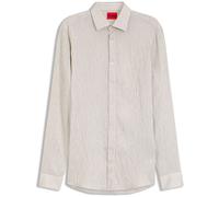 HUGO Chemise Modern en seersucker à rayures - Style Valerio, 50566499 Rayures beiges 43