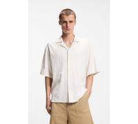 HUGO Chemise coupe décontractée en coton éponge jacquard - Style Eligino, 50561300 Blanc XL